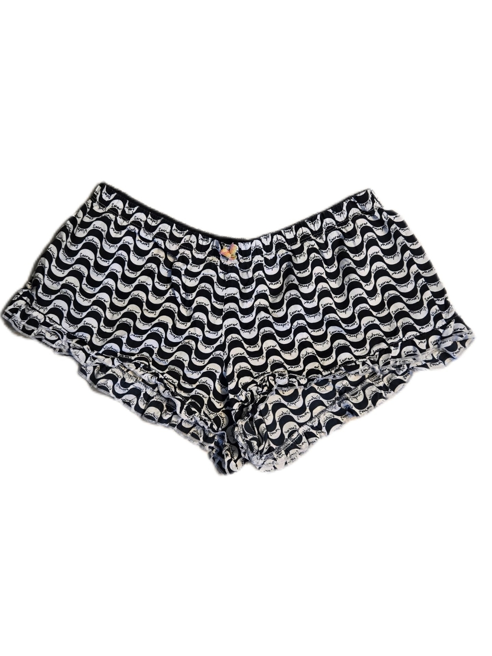 🍓 Victoria's Secret Black & White Wave-Print Pajama Lounge Shorts